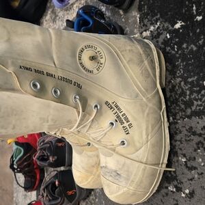 Cream Foldable Boots
